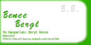 bence bergl business card